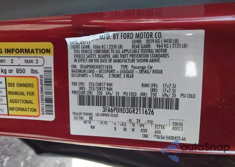 2016 Ford Fusion Se from USA, damaged, VIN 3FA6P0HD3GR211626